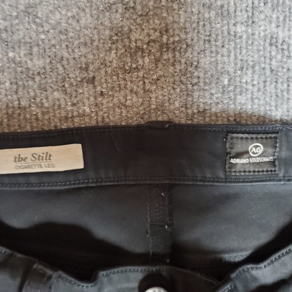 AG Adriano Goldschmied Stilt Cigarette 26R (Meas 28x30.5 7.5") Black Jeans A21 - Picture 7 of 8